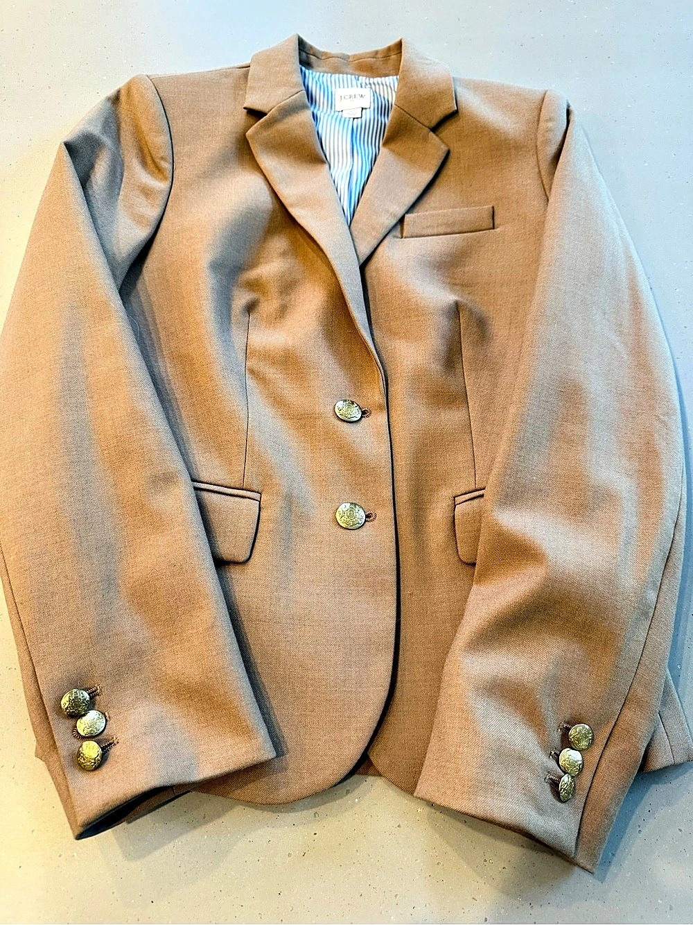 J.Crew Parkway Blazer in Camel Wool Blend Brown Size 0